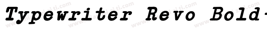 Typewriter Revo Bold字体转换